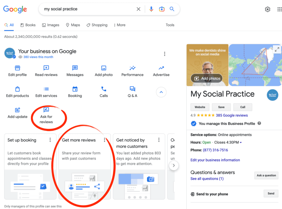 how to get more dental Google reviews