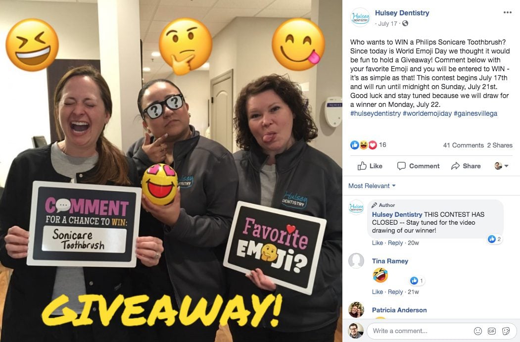 dental giveaway ideas