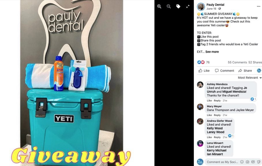 dental practice social ideas