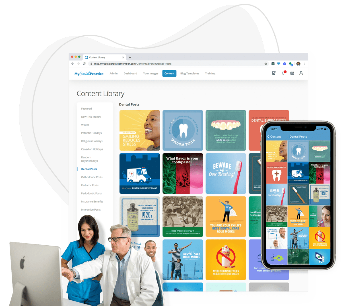 dental social media content
