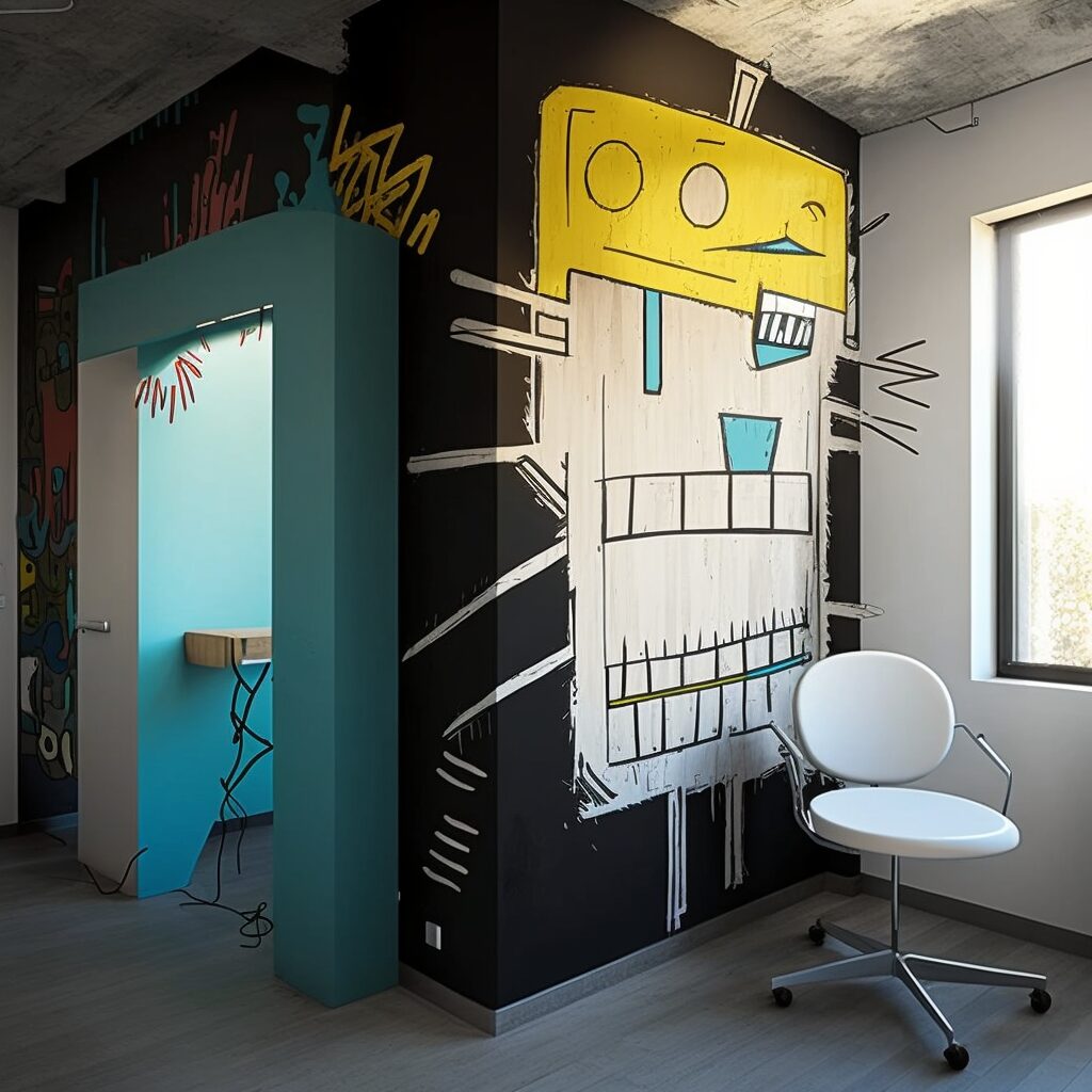 dental office designed by Jean-Michel Basquiat_1